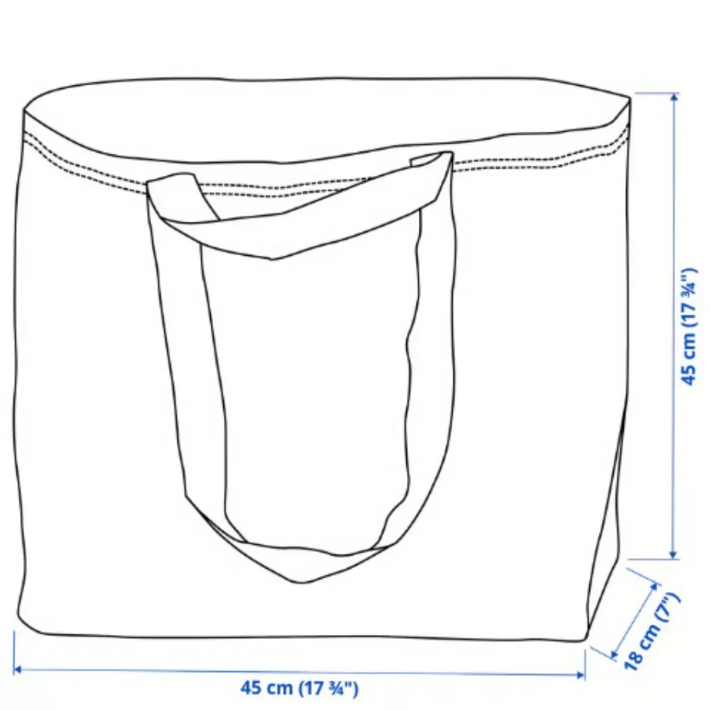 IKEA FRAKTA 5 Pack Medium Shopping Bag 10 Gallon 17.75
